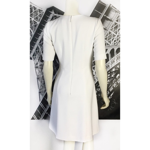 BCBGMAXAZRIA White Fit and Flare Dress NWOT - Picture 3 of 5